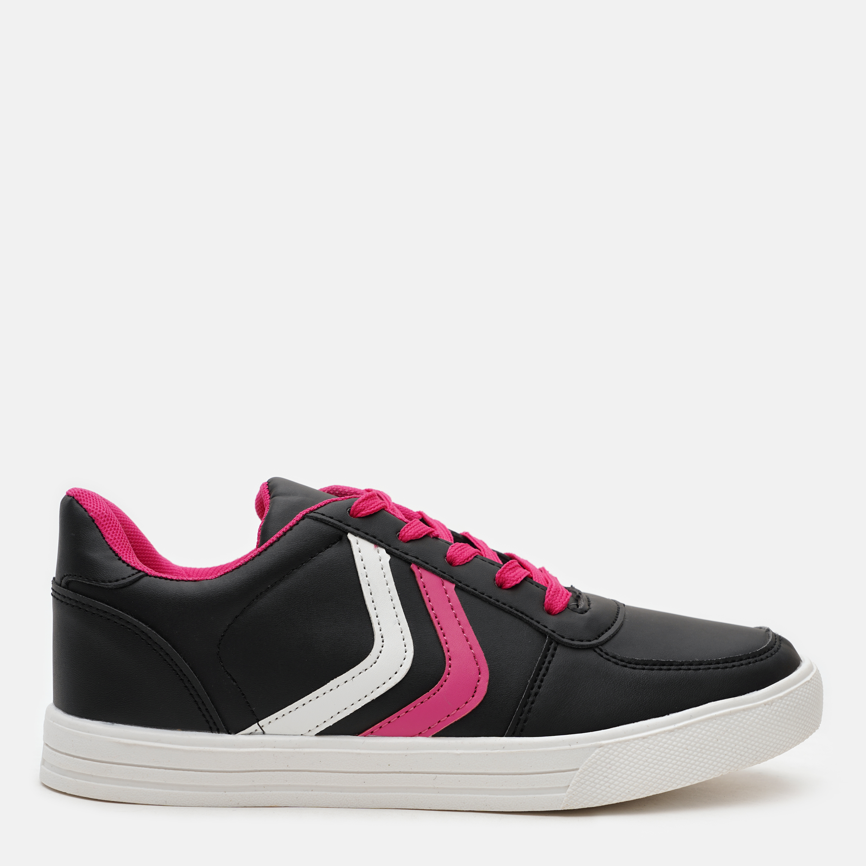 Акція на Жіночі кеди низькі FX shoes 17146-1 Classic Black Pink 38 Чорні від Rozetka