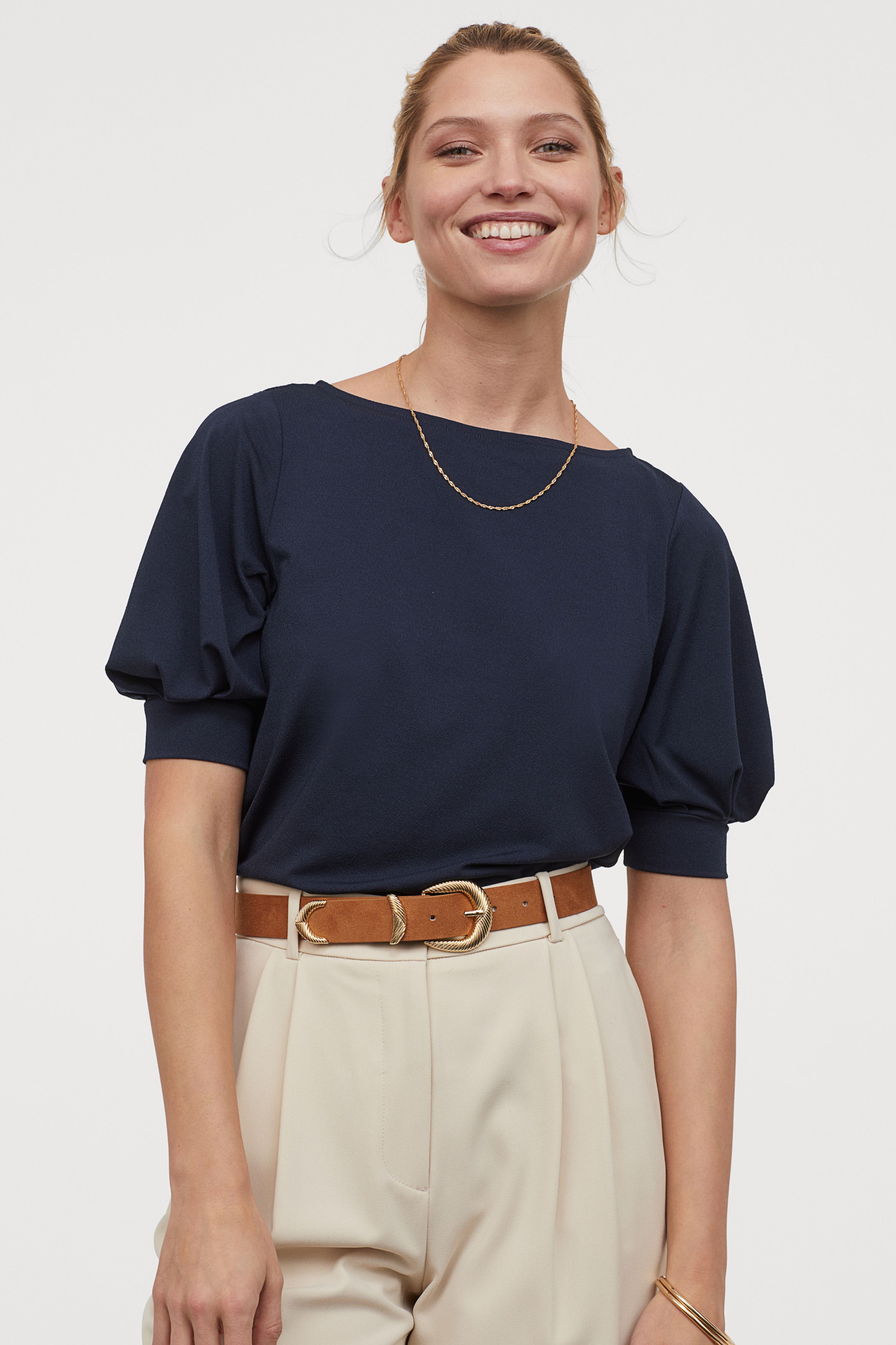 

Блуза H&M  темно синий 6640749, Блуза H&M S темно синий 6640749