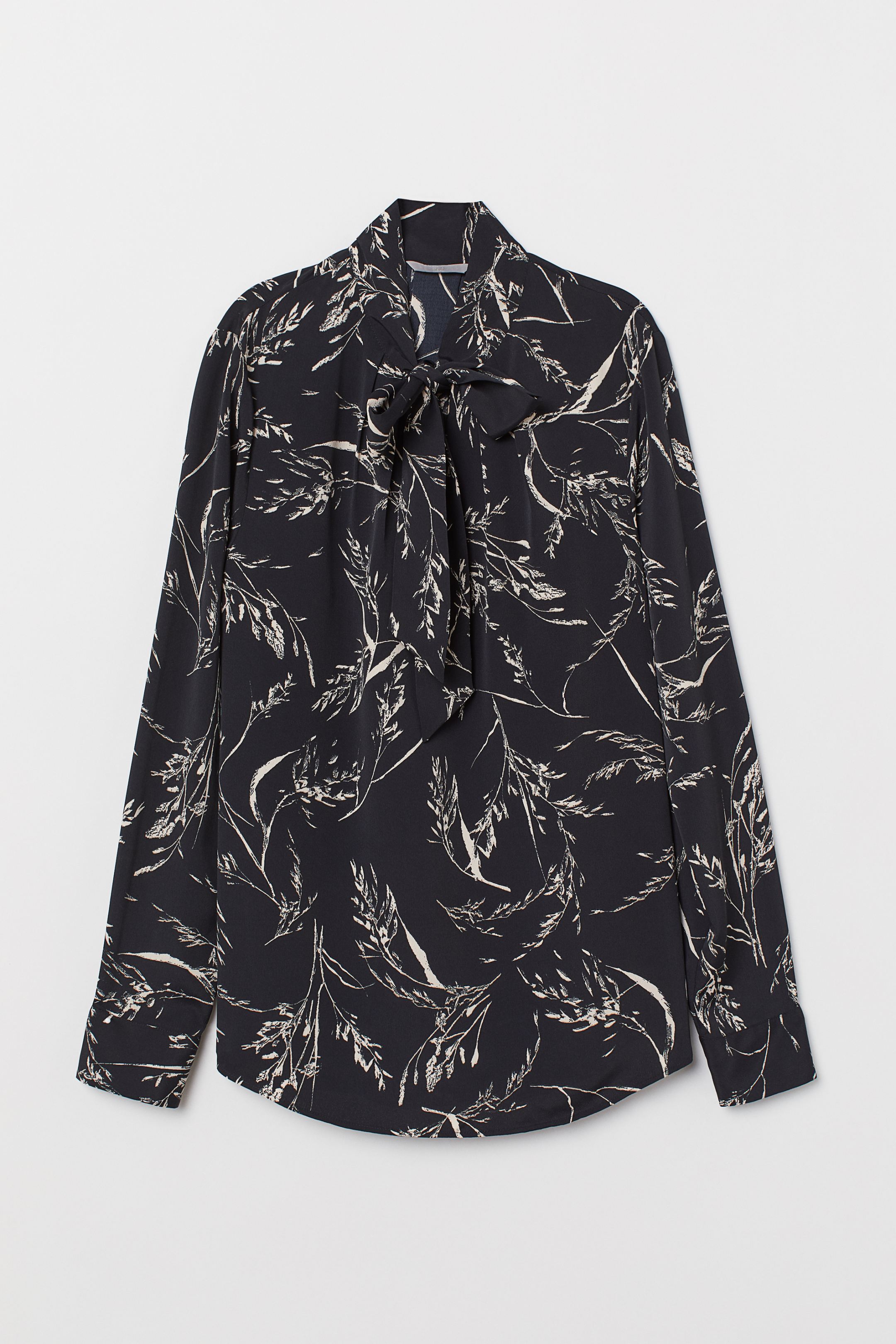 

Блуза H&M 42 черный узоры 7112748