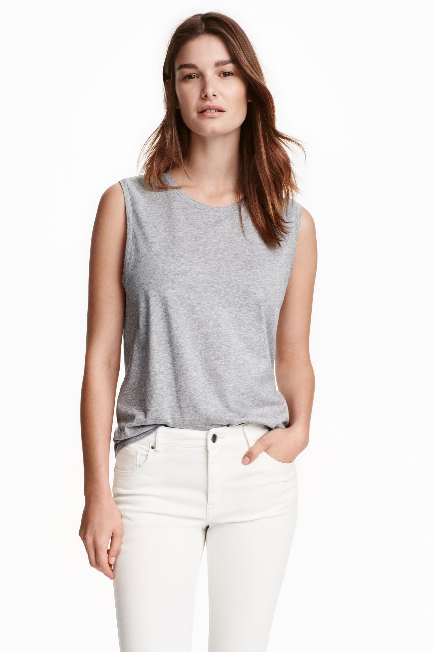 

Майка H&M L серый 43093133961674