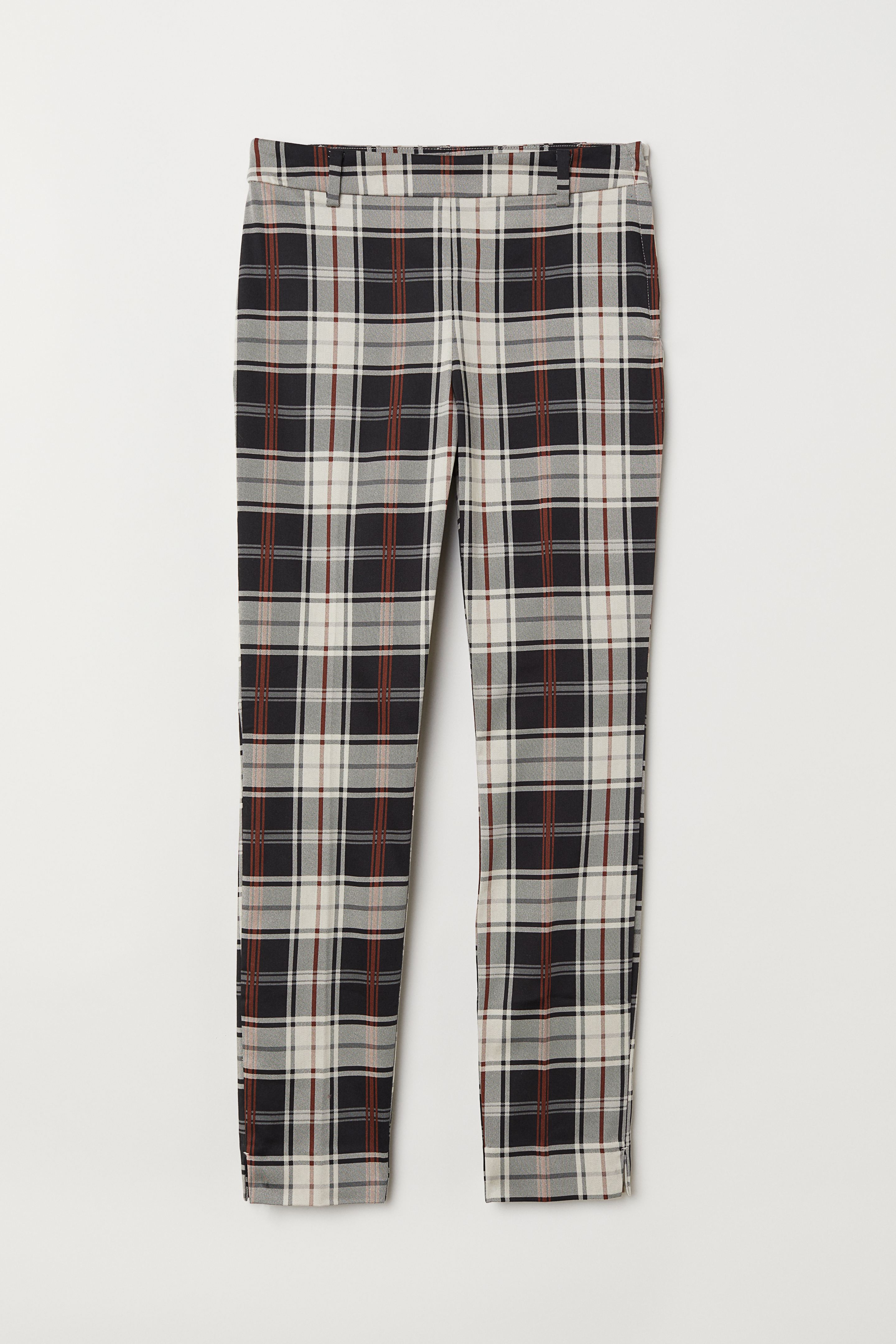

Брюки H&M 38 бежевый клетка 5737169