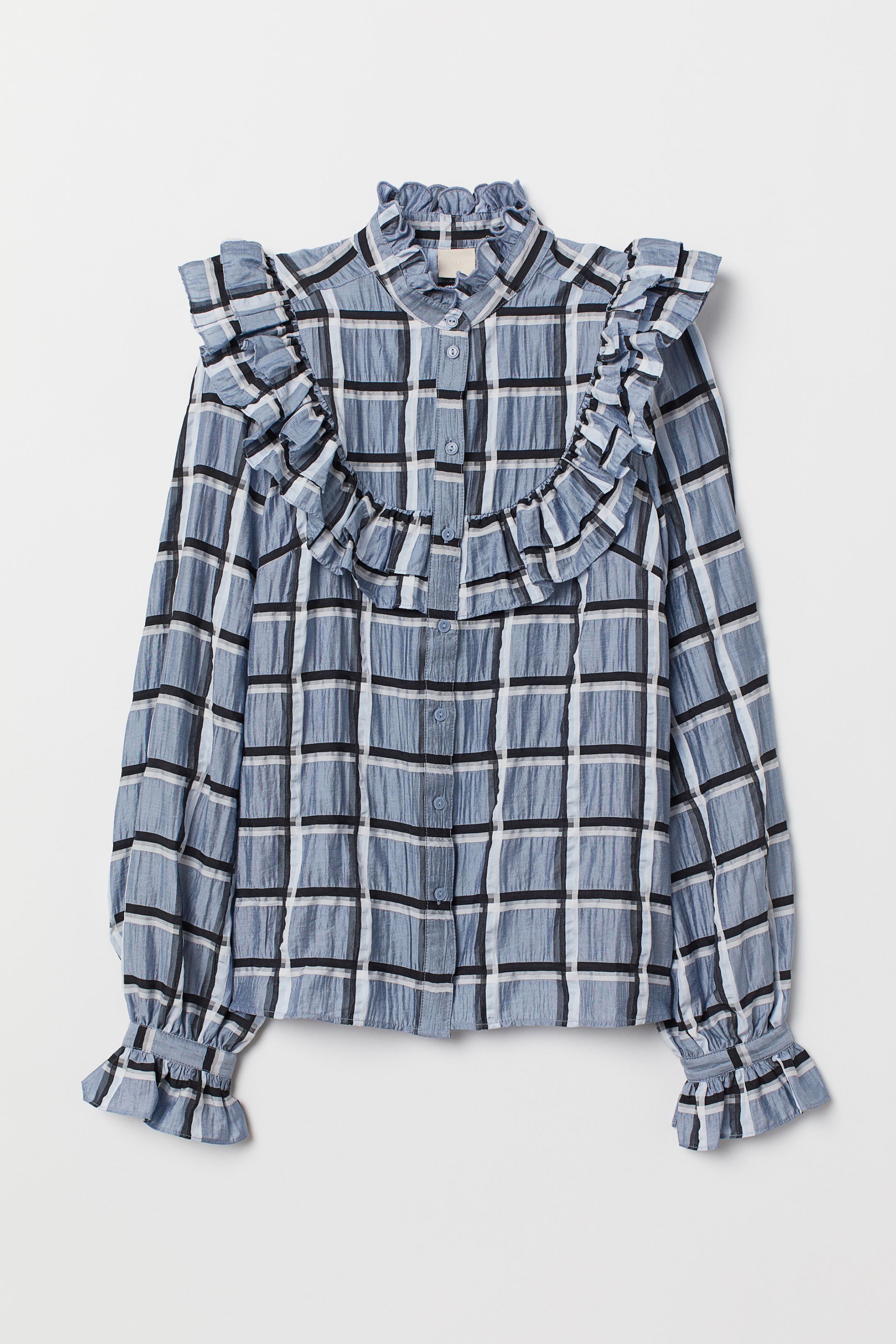 

Блуза H&M  бледно голубой 7223619, Блуза H&M 40 бледно голубой 7223619