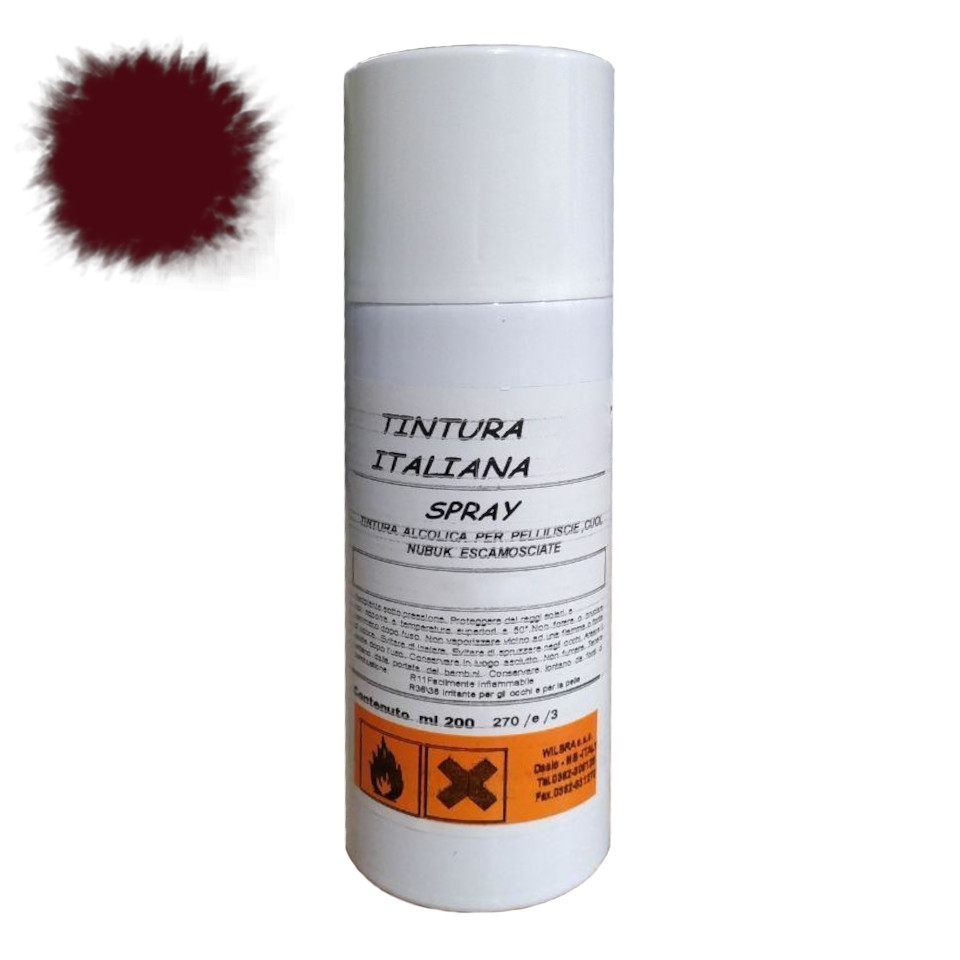 

Бордовая краска для кожи в баллончике MAVI STEP Renovator Leather Spray, 200 мл