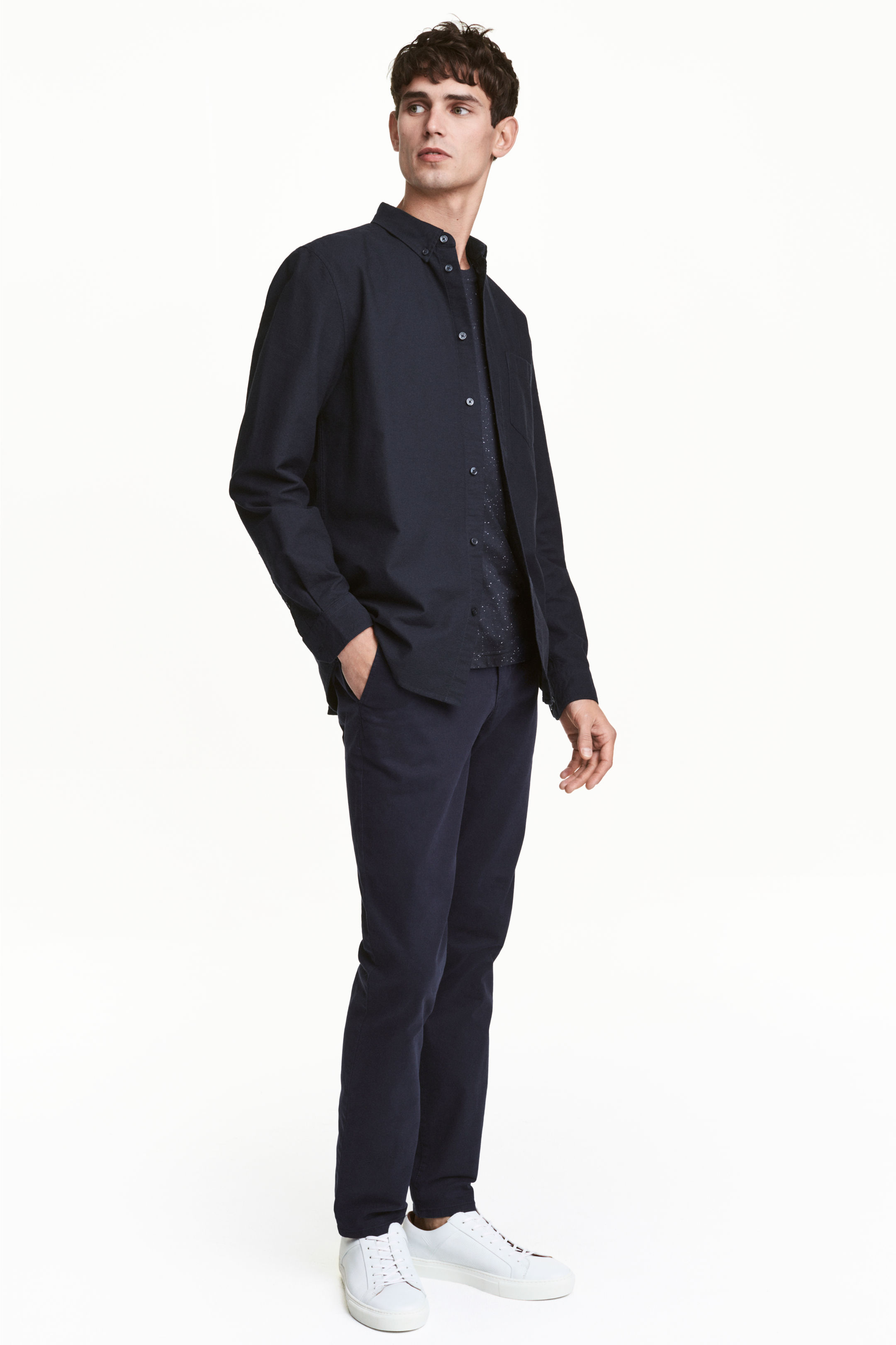 

Брюки H&M  темно синий 4170815, Брюки H&M 46 темно синий 4170815