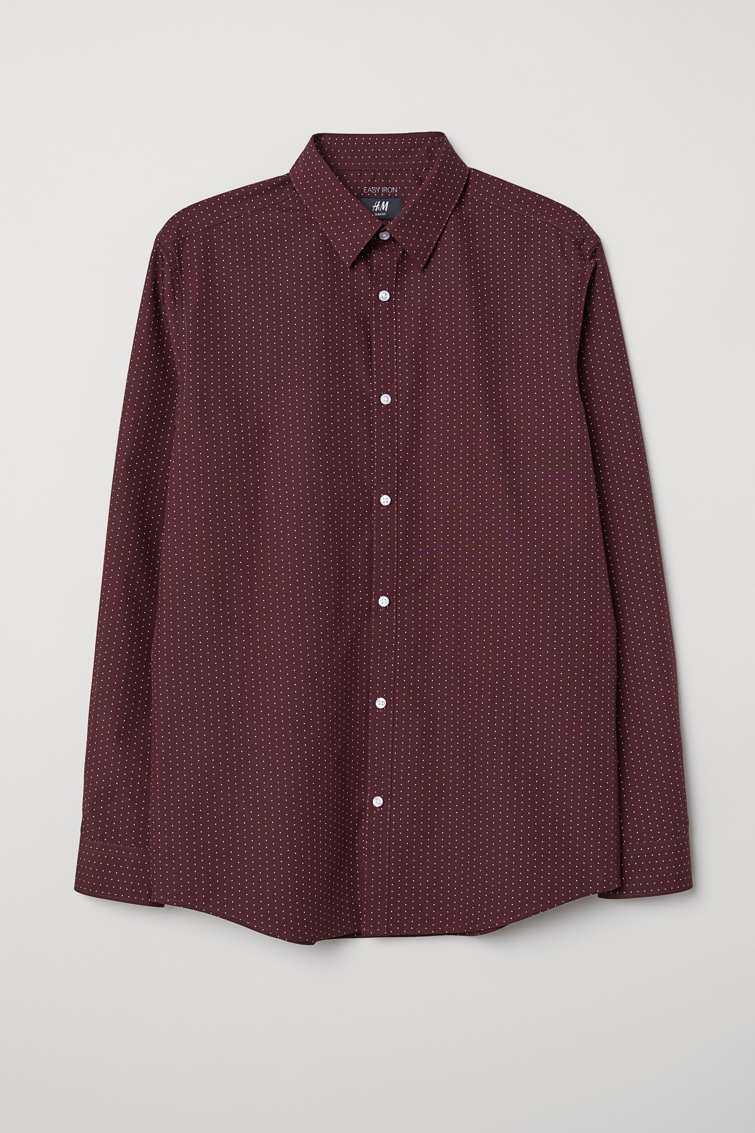 

Рубашка H&M  бордовый горох 5016168, Рубашка H&M S бордовый горох 5016168