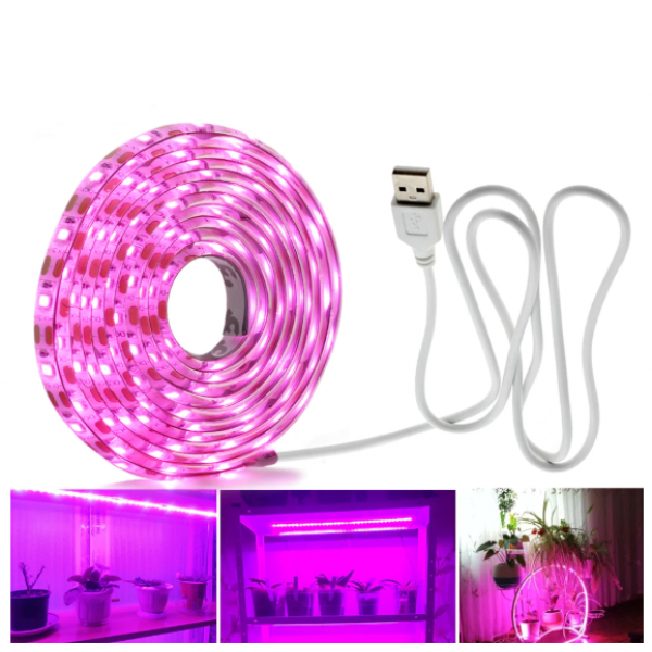 

Светодиодная Ультрафиолетовая USB LED лента светодиодный фито-светильник Фито Лампа 3м/180 светодиодов