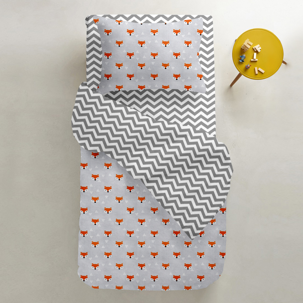 

Комплект постельного белья Cosas Foxy Face Grey-zig 110х140