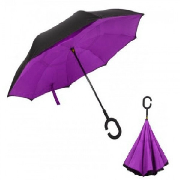 

Зонт обратного сложения антизонт ветрозащитныйWHW17133 Purple (SHT-30)