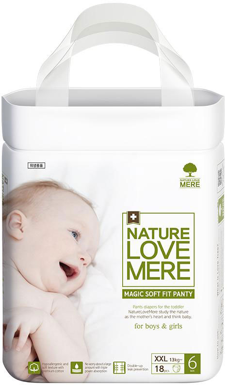 

Подгузники-трусики NatureLoveMere Magic Soft Fit размер XXL 18 шт (8809402093717)