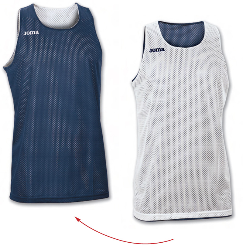 

Баскетбольная футболка Joma REVERSIBLE 100050.300 двусторонняя цвет: темно-синий/белый, размер M
