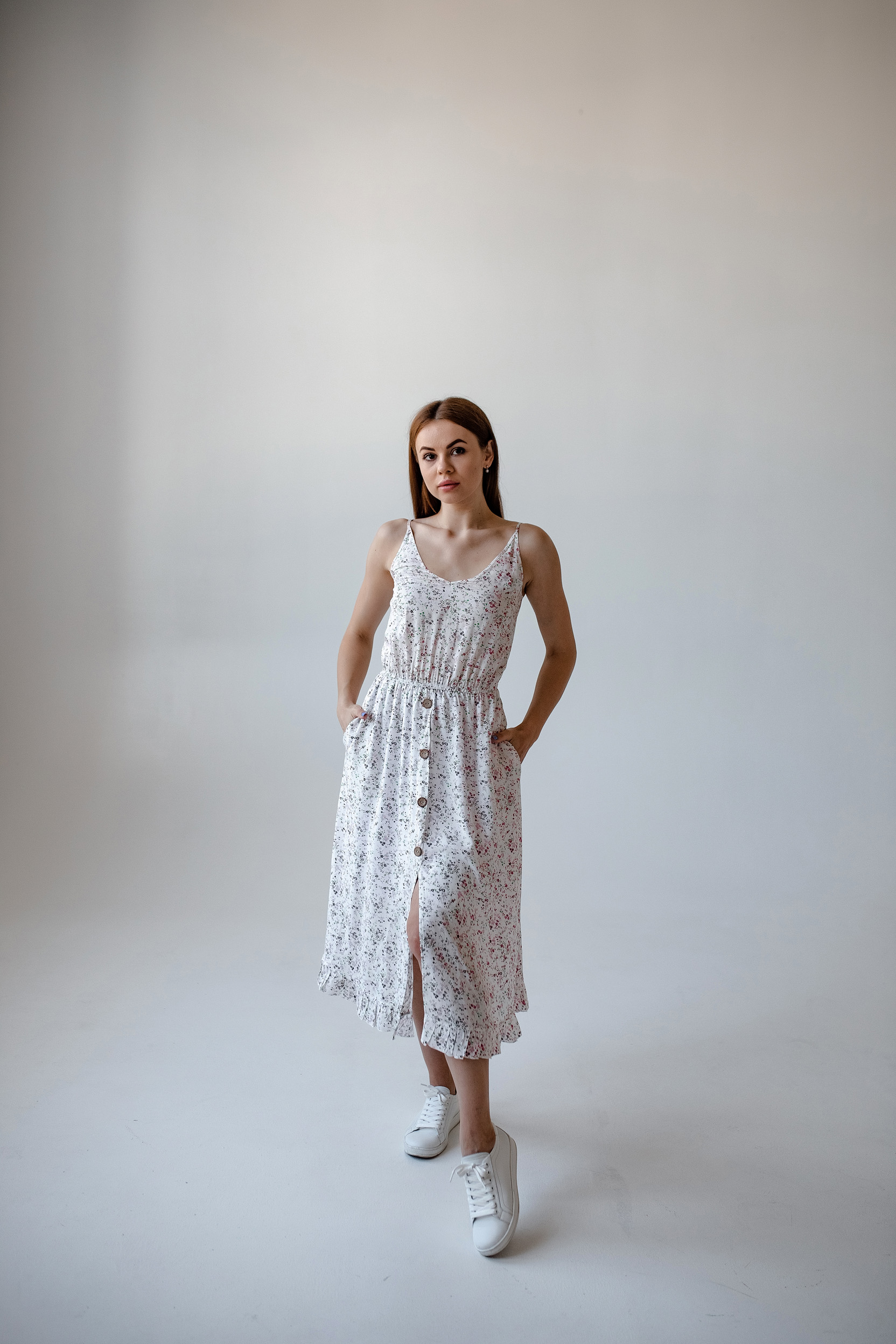 

Сарафан Wear me на тонких брителях с планкой XL Молочный 1w/18/12F