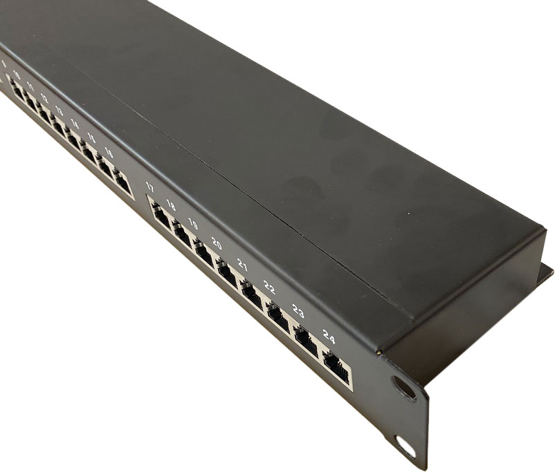 

Патч-панель Atcom 24xRJ-45 19" 1U 24 порти CAT5е FTP складена