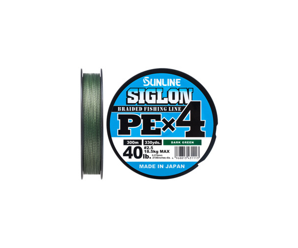 

Шнур Sunline Siglon PE х4 300m (темн-зел.) #2.5/0.270mm 40lb/18.5kg (арт.123416580951)