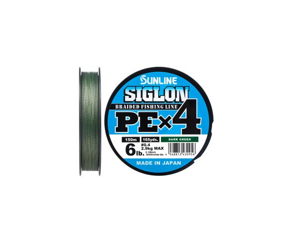 

Шнур Sunline Siglon PE х4 150m (темн-зел.) #0.4/0.108mm 6lb/2.9kg (арт.123416580915)