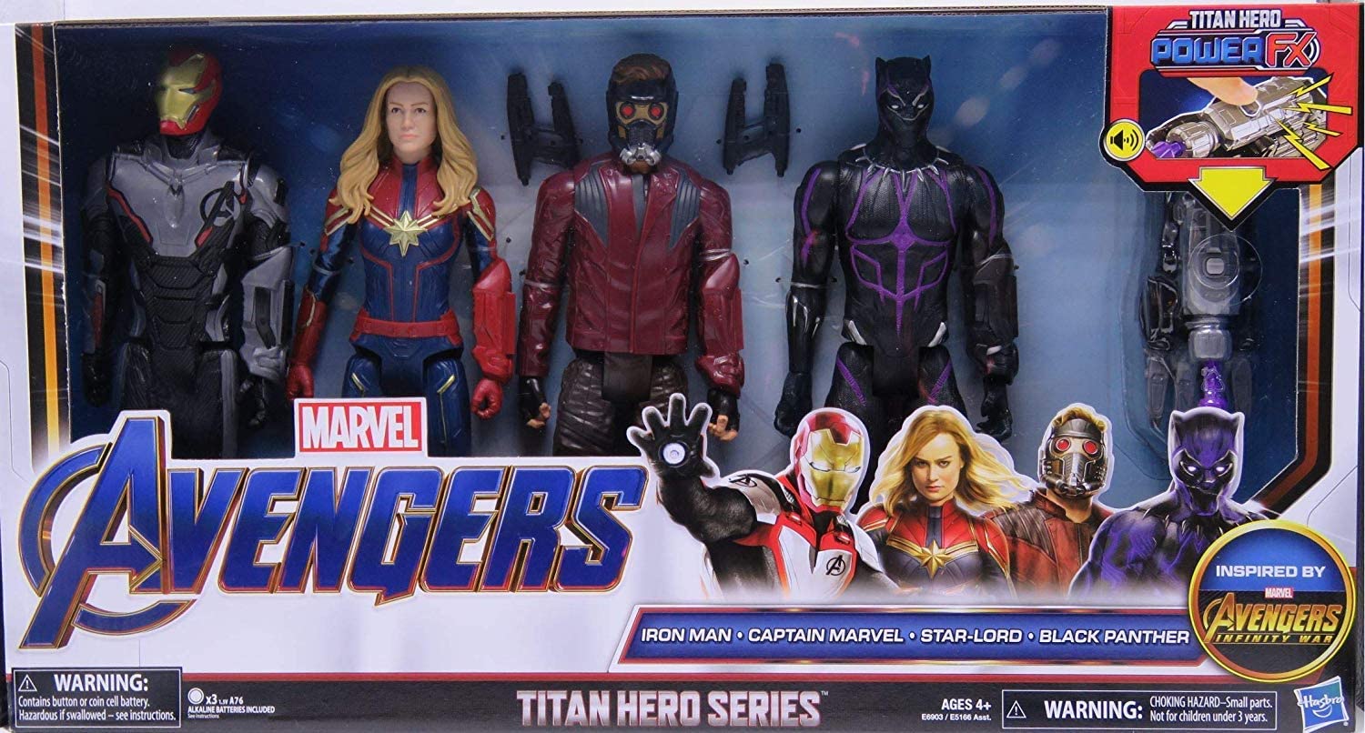 

Набор из 4 Фигурок Марвел Мстители Титановый герой со звуком Marvel Avengers Titan Hero Series Power FX Set of Four Action Hasbro (E5166)