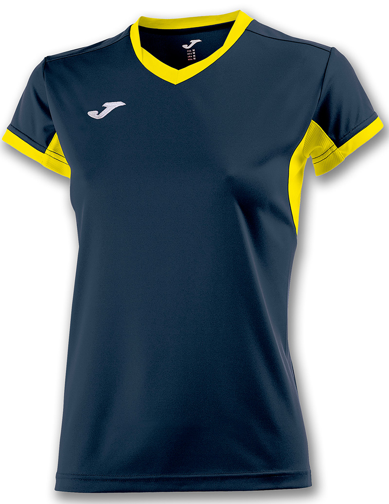 

Футболка игровая Joma Champion IV 900431.309 женская цвет: темно-синий/желтый, размер S