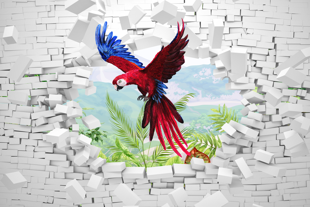

Фотообои Животные '3d стена' (6166) , Фреска