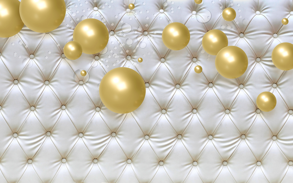 

Фотообои 3D 'Золотые шары' (5607) , Штукатурка