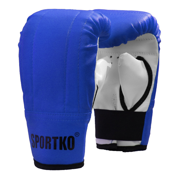 

Снарядные перчатки кожвинил Sportko ПД-3 синий S/M
