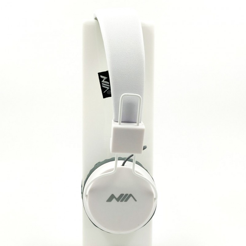 

Накладные проводные наушники с микрофоном NIA A1 White