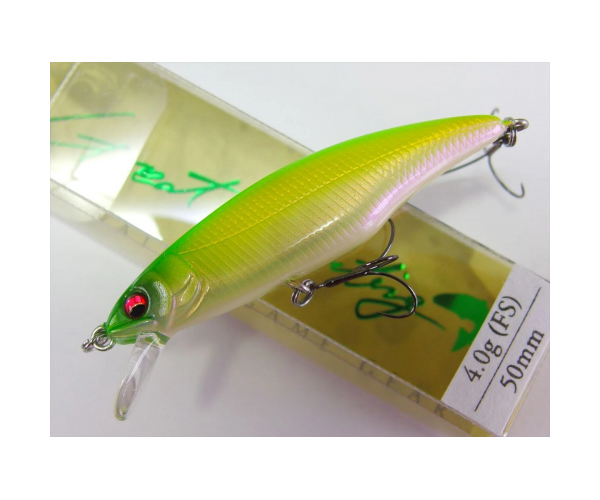 

Воблер Megabass GREAT HUNTING 50 FLAT SIDE (F) col. GHOST PEARL LIME (арт.1234909933152)