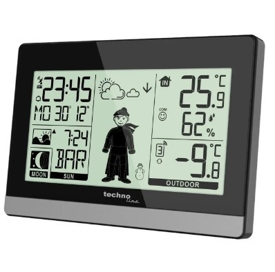Домашняя погодная станция Метеостанция цифровая Technoline WS9612 Black ...