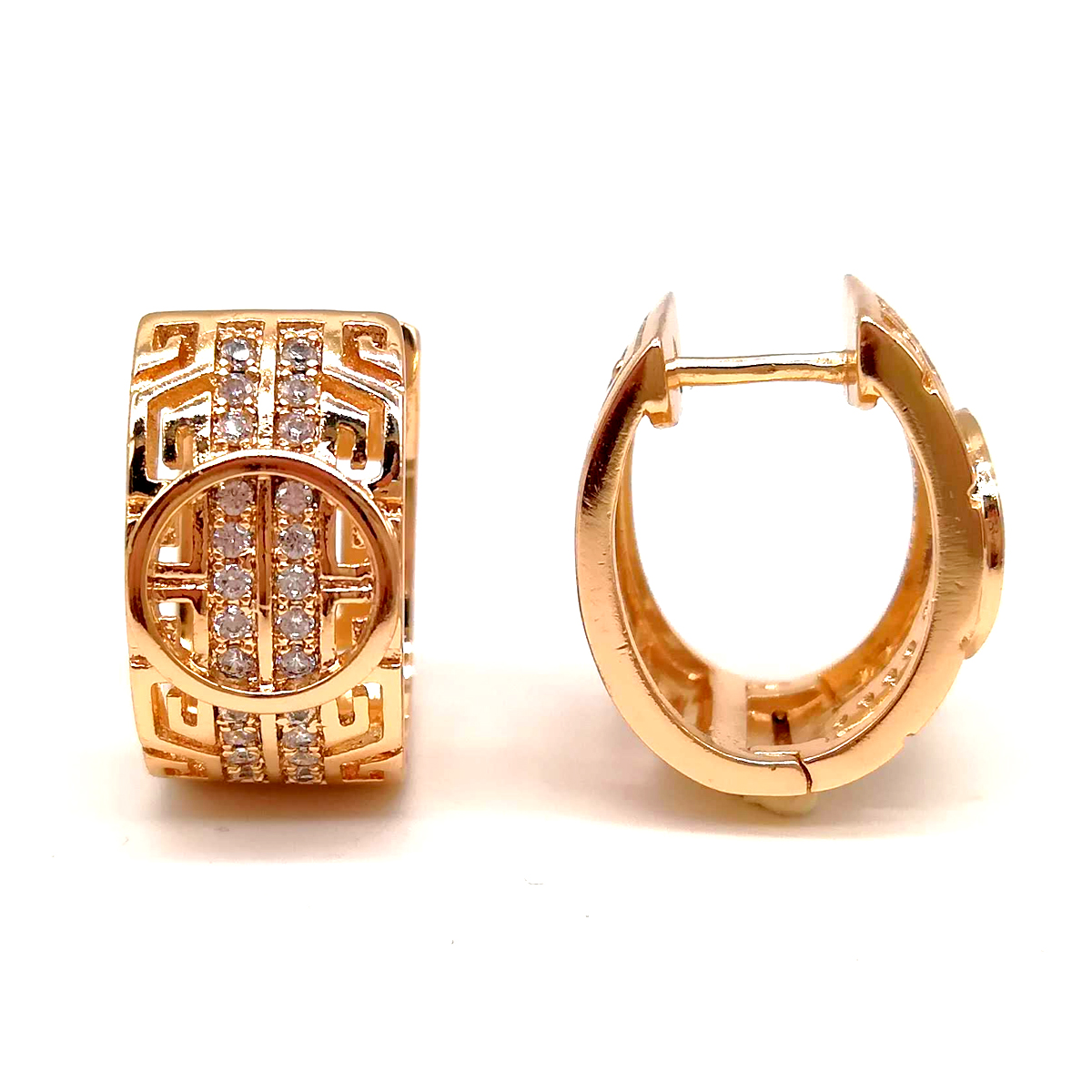 

Серьги Xuping из медицинского золота, белые фианиты, в позолота 18K, 23698