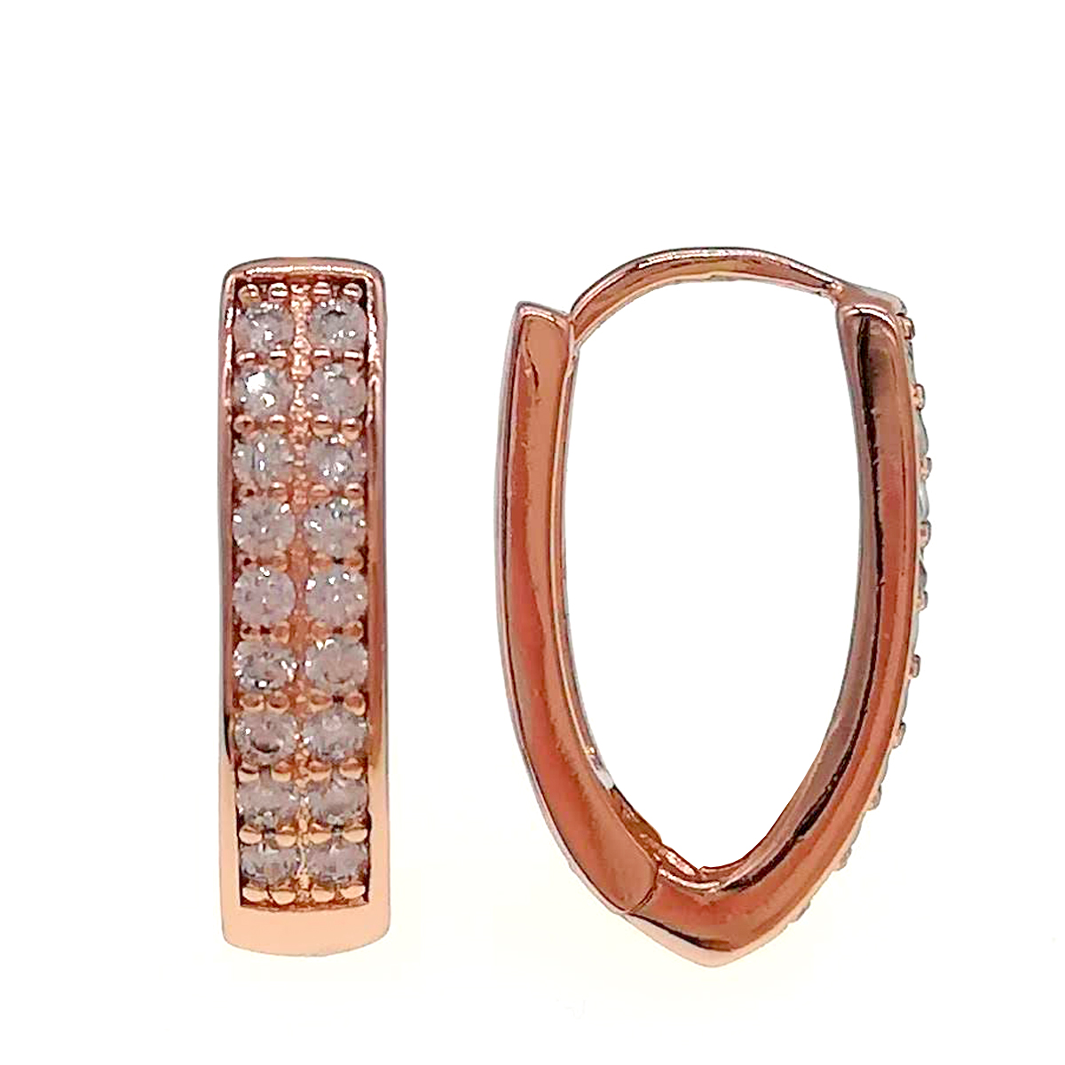 

Серьги Xuping из медицинского золота, белые фианиты, позолота PO, 24284