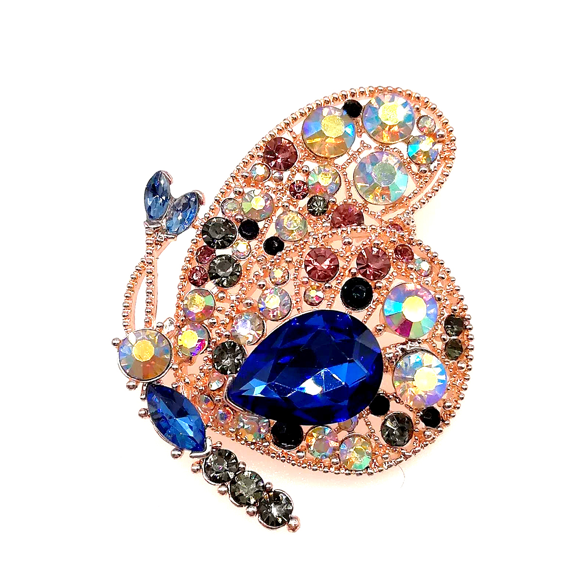 

Брошка SONATA "Махаон", разноцветные фианиты, позолота 18K, 95967