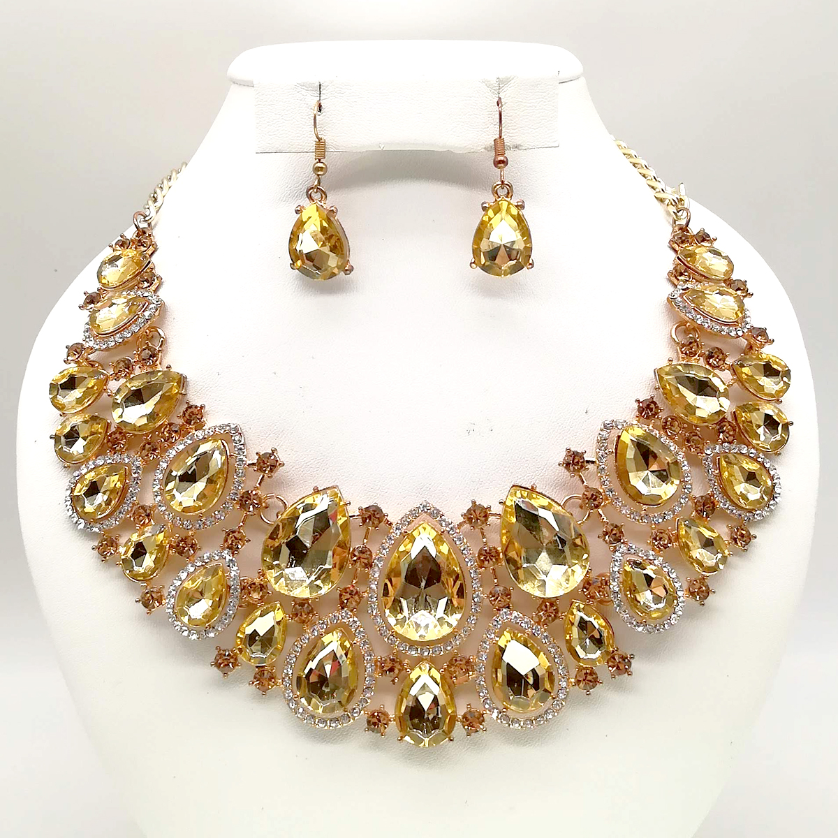 

Колье SONATA, желтые камни, позолота 18К, 63279 + серьги SONATA с желтыми камнями в позолоте 18К в подарок