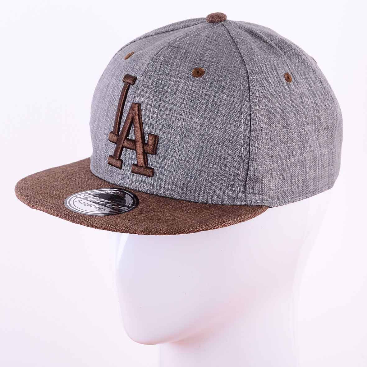 

Кепка Cherya с прямым козырьком серый-коричневый