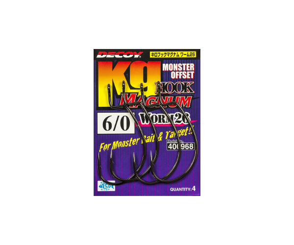 

Крючок Decoy Worm26 Kg HOOK MAGNUM 8/0, 3 шт (арт.123415620485)
