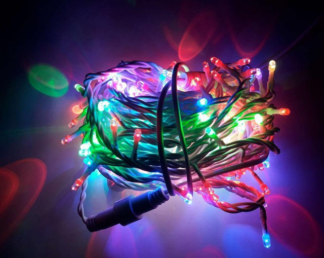 Новогодняя гирлянда "шнурок уличный GooD" 100 LED (белый кабели ...