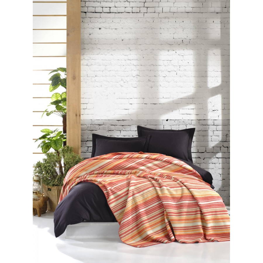 

Плед Eponj Home - Cizgili 180*220 Kiremit-Turuncu кирпичный-оранжевый