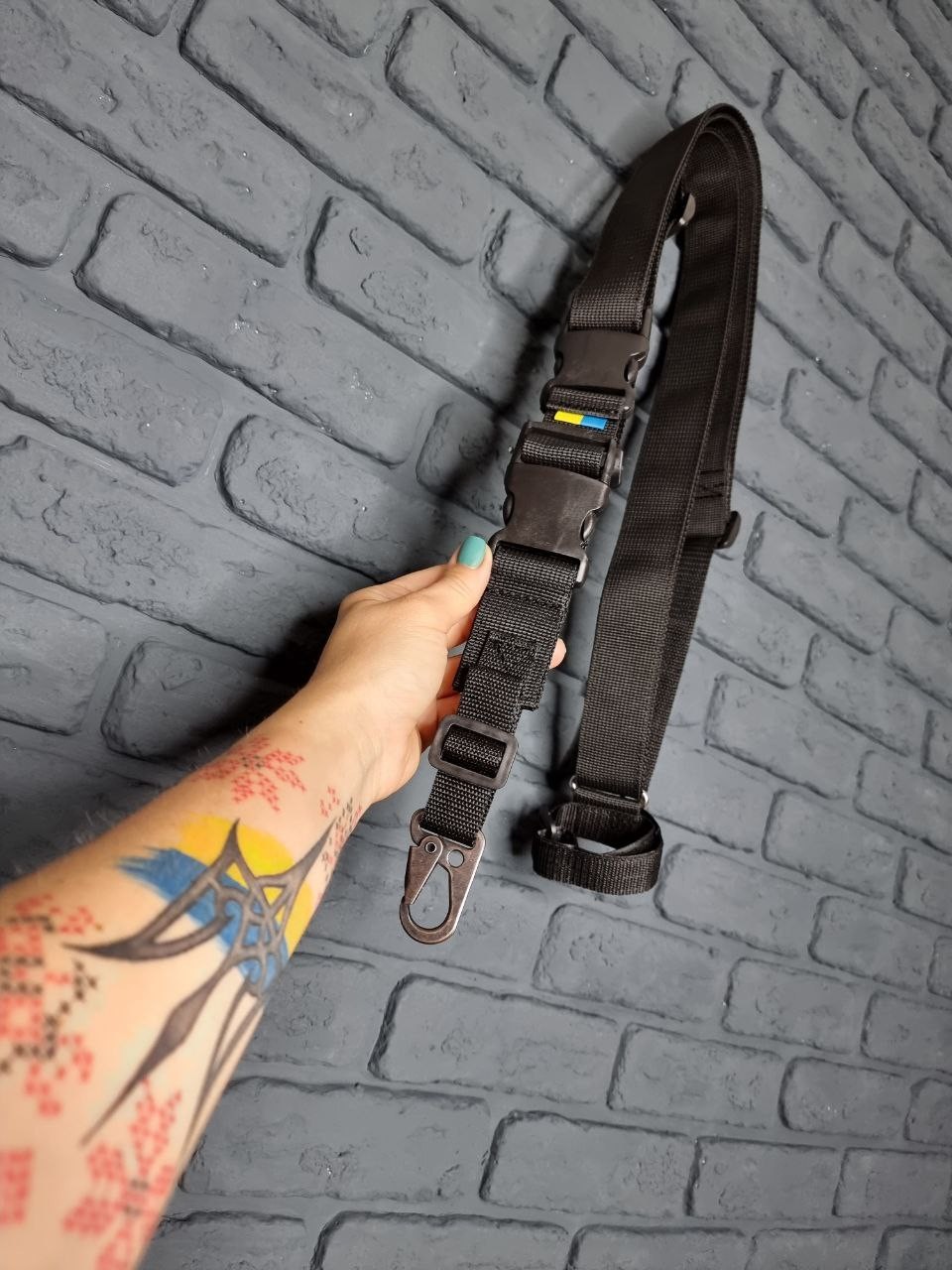 Ремень тактический трехточечный Patriot UA-03 BK, с карабином ...