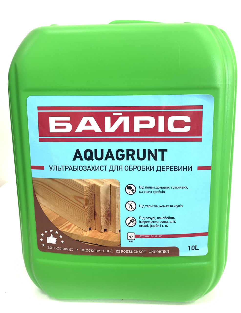 

AQUAGRUNT Байрис Ультрабиозащита для древесины 10л