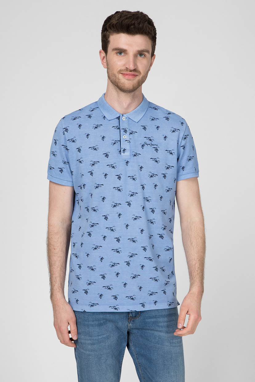 

Мужское голубое поло с принтом LACY Regular Fit Pepe Jeans L PM541416