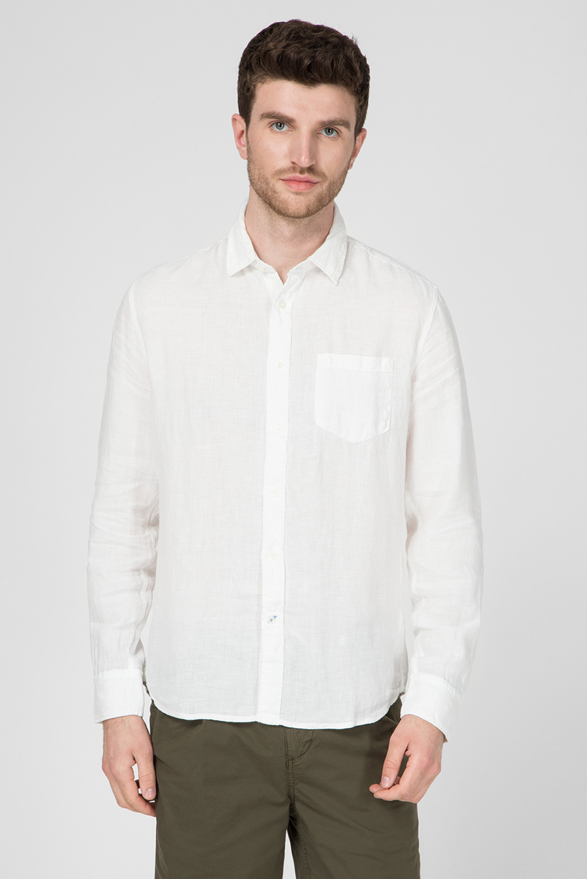 

Мужская белая льняная рубашка ADDISON Regular Fit Pepe Jeans L PM306444