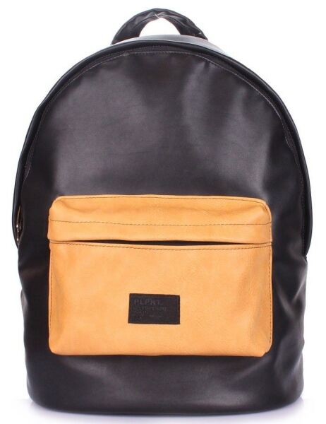 

Городской женский рюкзак POOLPARTY (backpack-pu-black-orange)