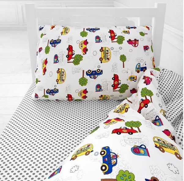 

Комплект постельного белья Машинки FOREST KIDS сатин 110х140 см