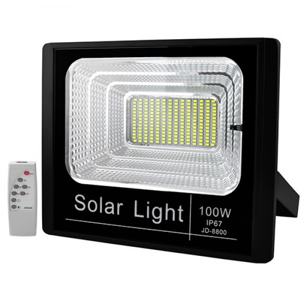 

Прожектор Solar Light JD-8800 100W SMD , IP67, солнечная батарея , пульт ДУ , встроенный аккумулятор