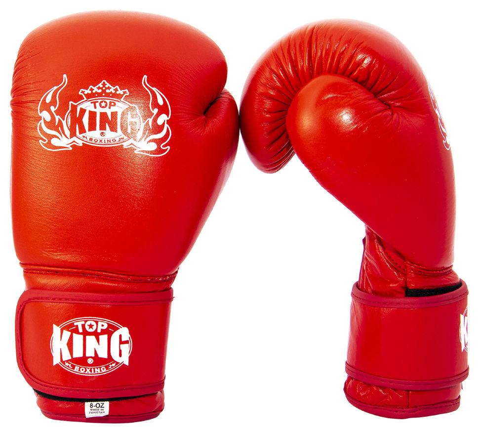 

Кожаные перчатки для бокса Maraton Top King # 8 OZ Красный