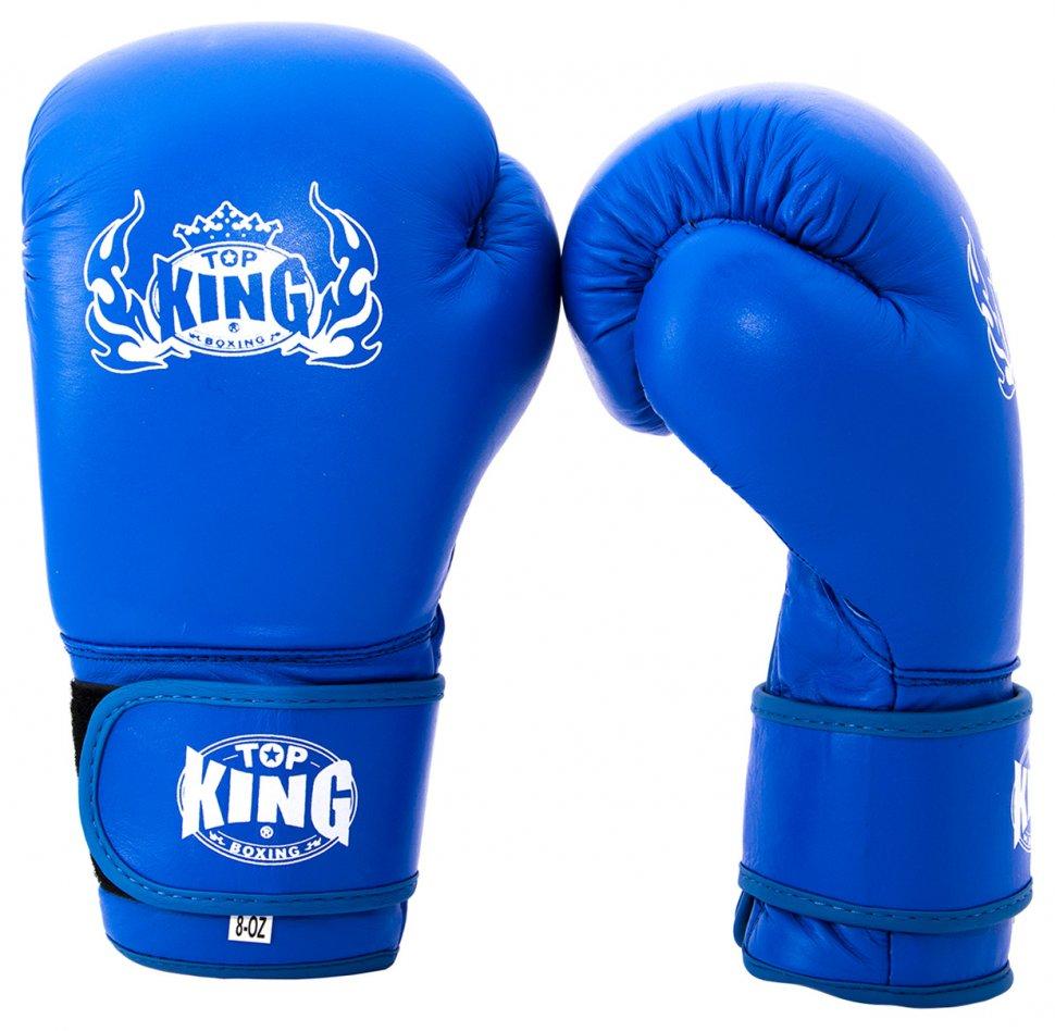 

Кожаные перчатки для бокса Maraton Top King # 10 OZ Синие