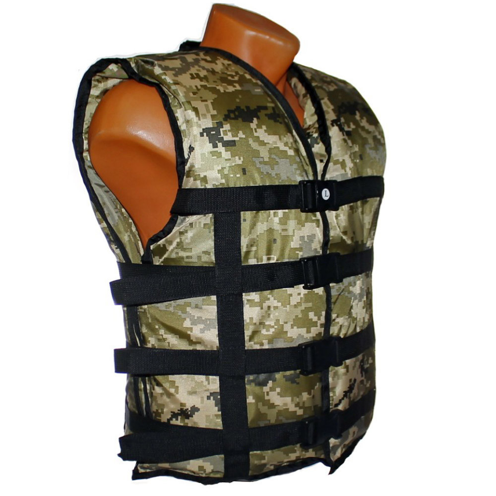 

Жилет страховочный LIFEVEST камуфляж пиксель 50-70кг