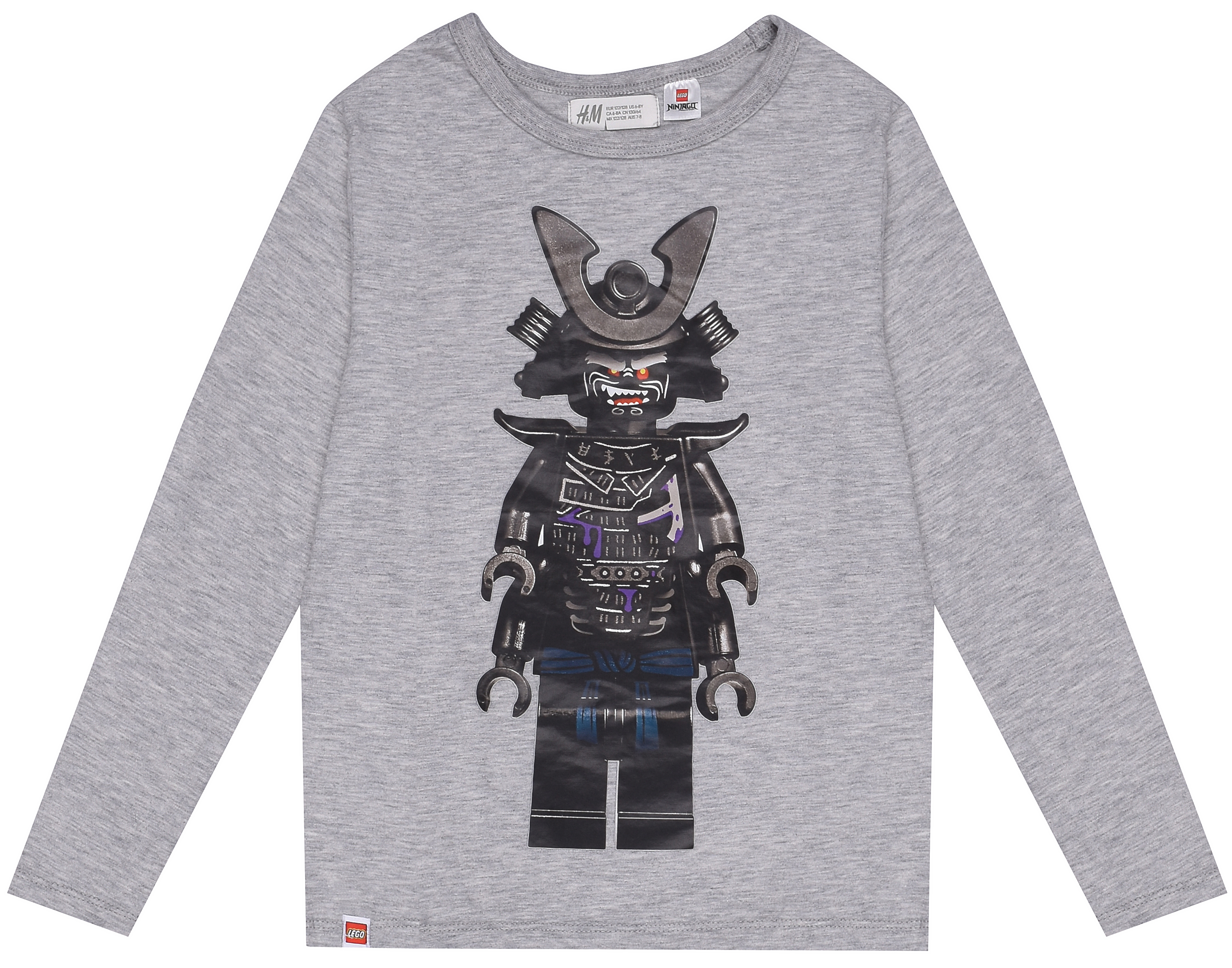 

Лонгслив H&M 104см серый ниндзяго 6509888