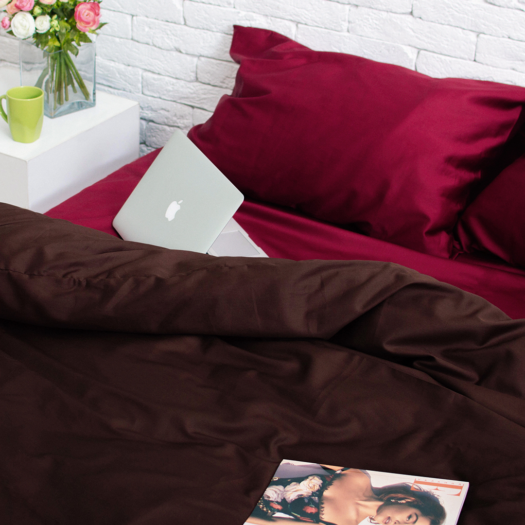 

Комплект постельного белья Евро Сатин Люкс с классической простыней для евро-подушки