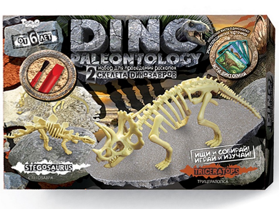 

Раскопки динозавров DINO PALEONTOLOGY Трицератопс, Стегозавр (DP-01-02) (0010-694)