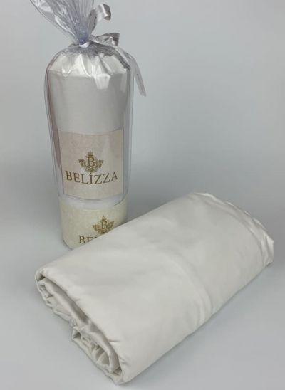 

Сатиновая простынь BELIZZA Молочный