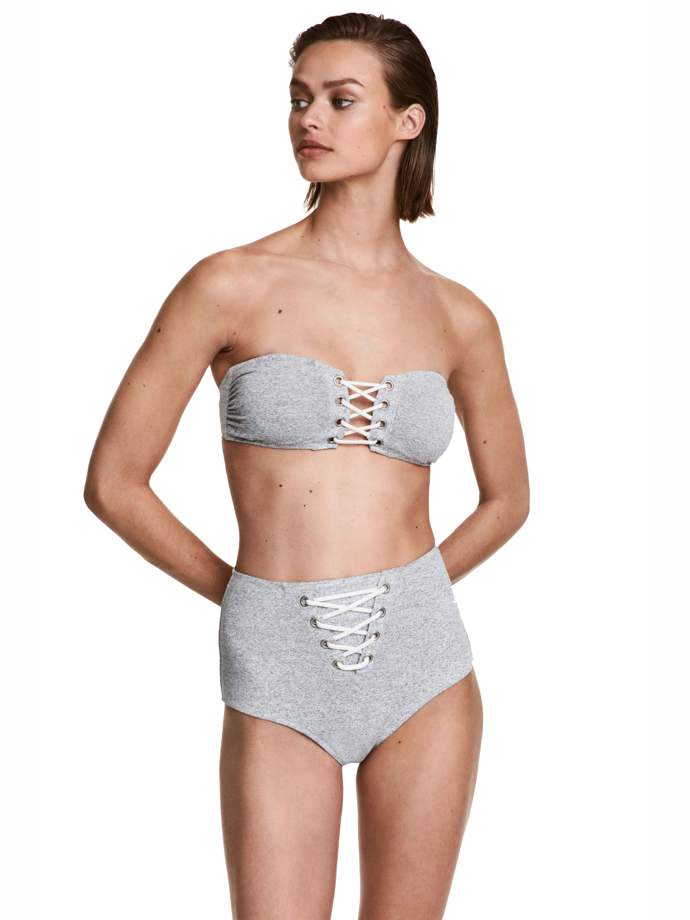 

Нижняя часть купальника H&M 4972645 38 Серый меланж