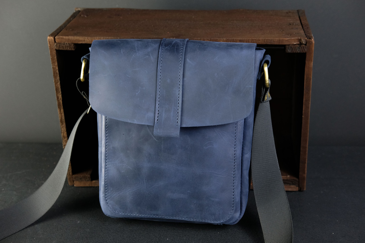 

Мужская сумка винтажная кожа Berty 44-2084 Синий